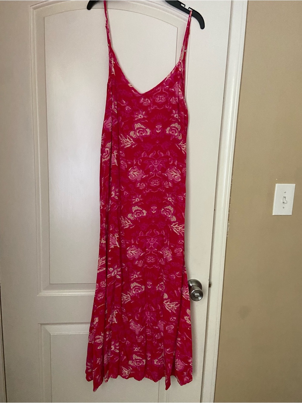 NATURAL LIFE Hot Pink Floral Maxi Slip Dress